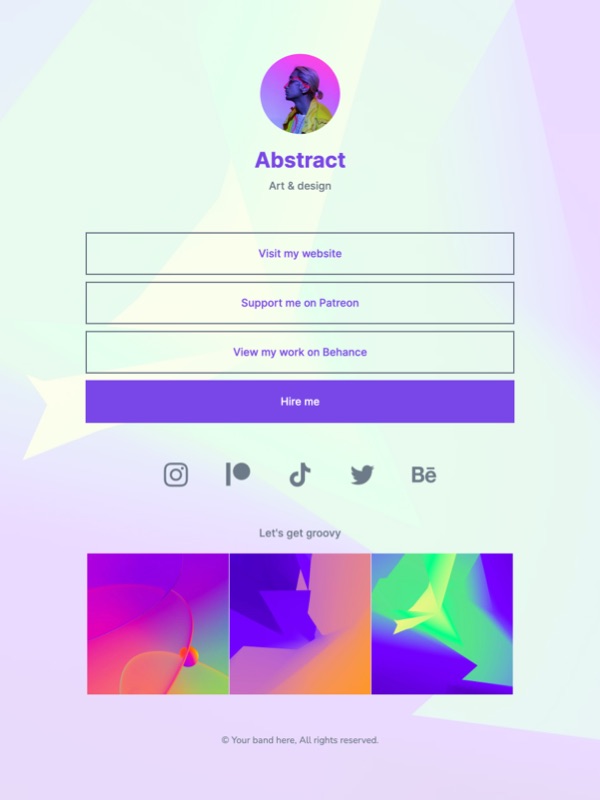 Abstract template preview