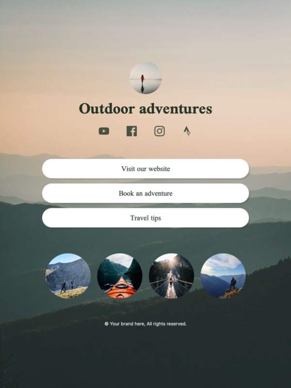 Adventures template preview