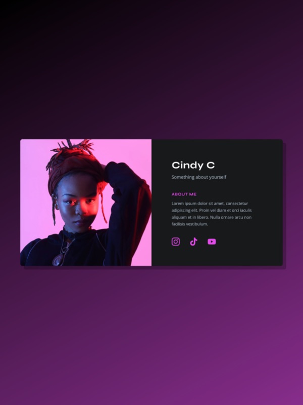 Cindy template preview