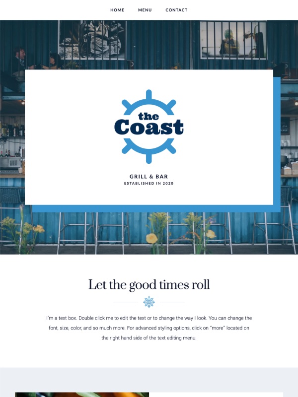 coast template preview