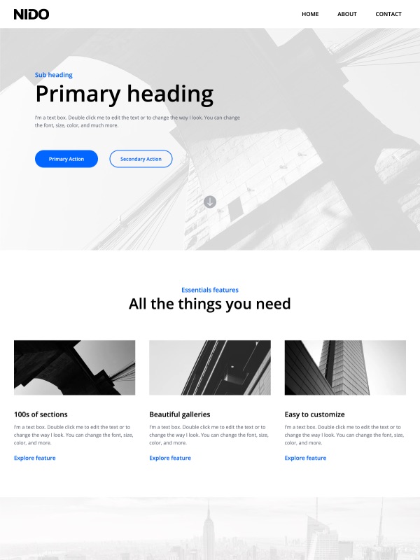 nido template preview