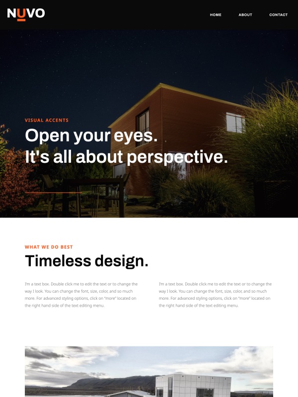 nuvo template preview