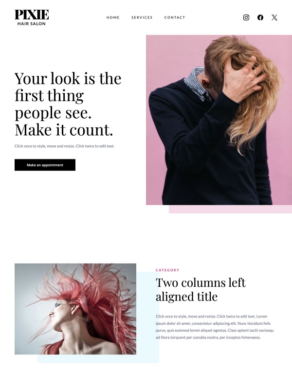 pixie template preview