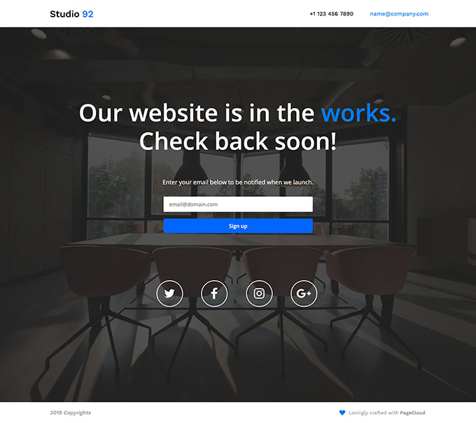 studio template preview