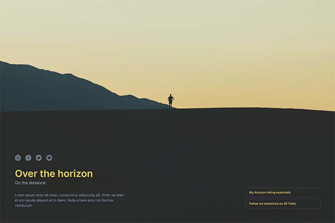 Horizon template preview