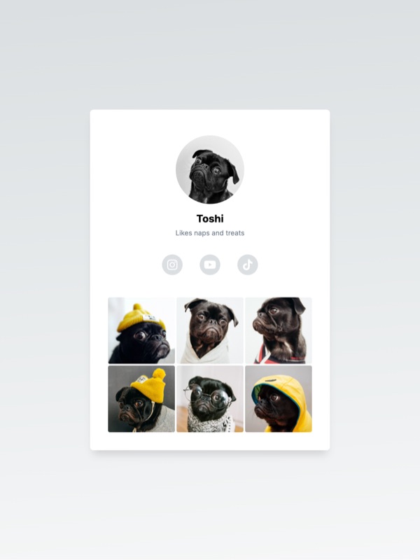 Toshi template preview